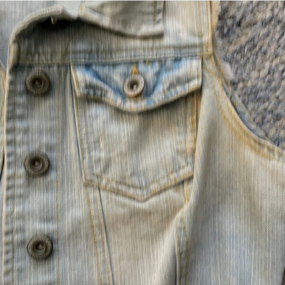 Girls sz large vintage crop jean vest - Picture 3 of 5